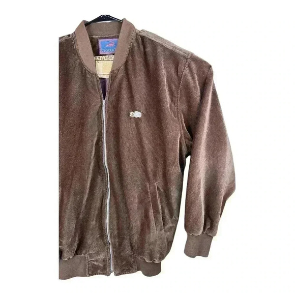 Vintage 70’s “Crocodile” Logo Lacoste Velour Jacket Zip-Up Brown Size XXXL L@@k - Picture 4 of 15
